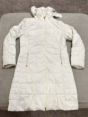 Patagonia Women's Low Sky Parka Ivory White Long Puffer Coat